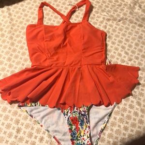 Cupshe high waisted peplum tankini set